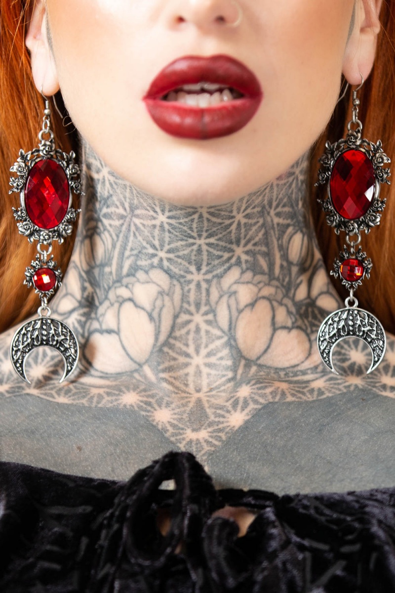 Killstar Worlds Beyond Earrings Stříbrné | WGQLRP-205