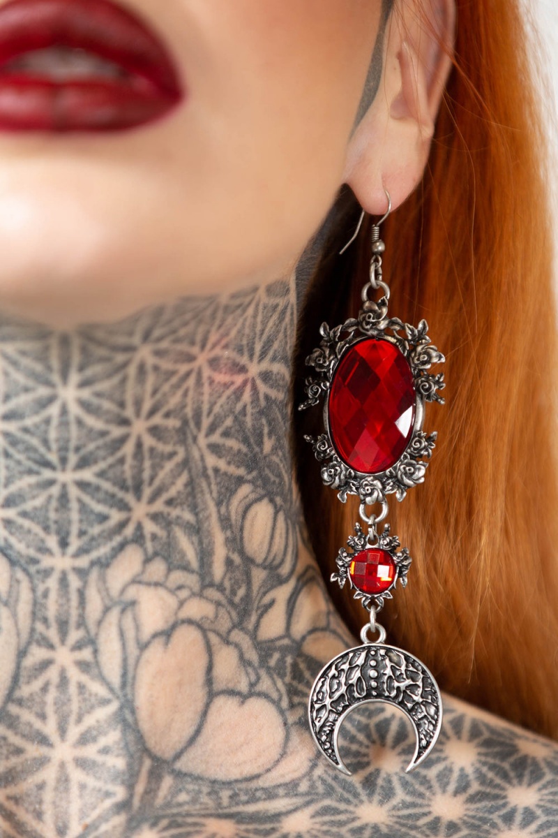 Killstar Worlds Beyond Earrings Stříbrné | WGQLRP-205