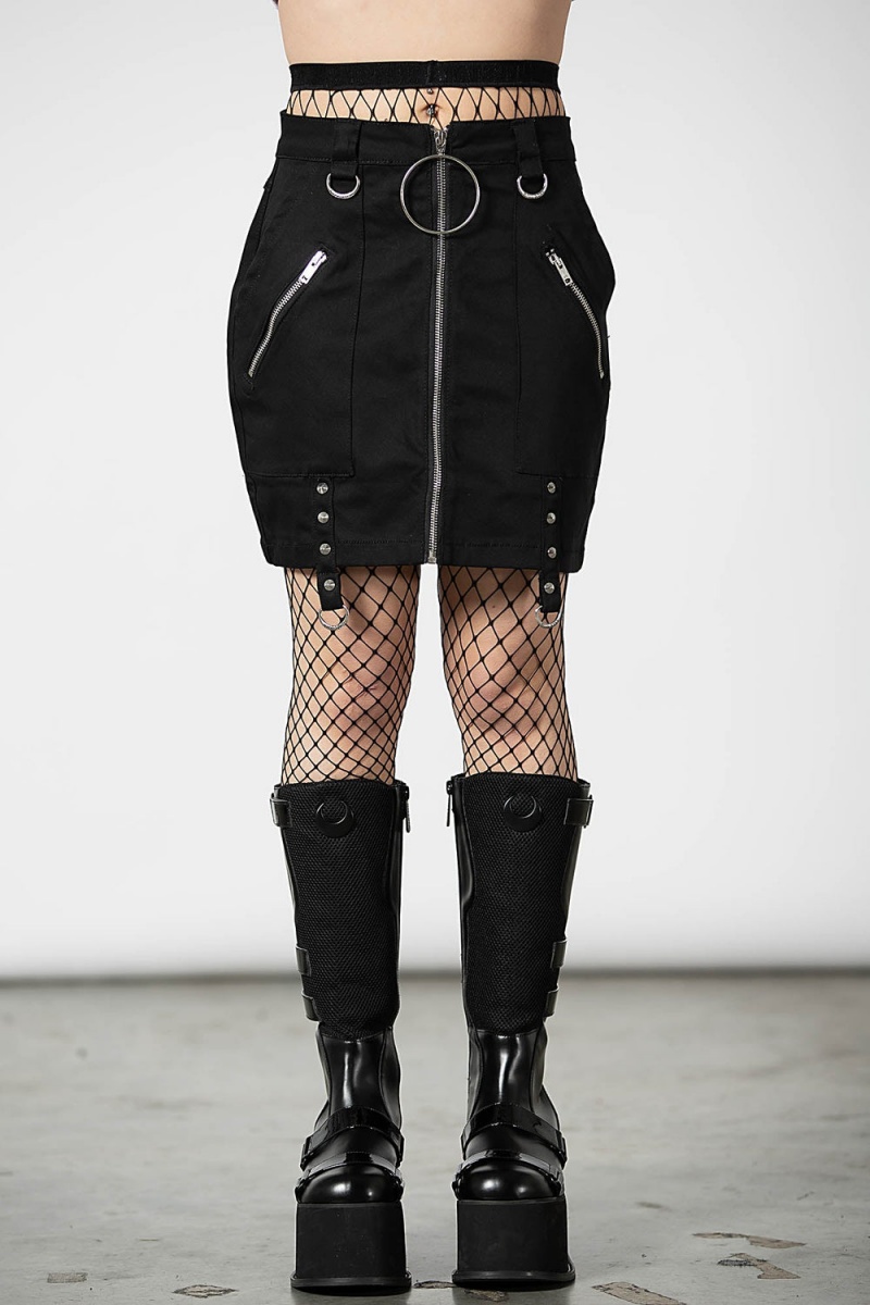 Killstar Ximena Mini Skirt Černé | JSLYDU-813