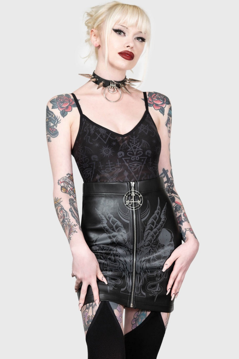 Killstar Your High-Priestess Bodysuit Černé | KFPOXM-013