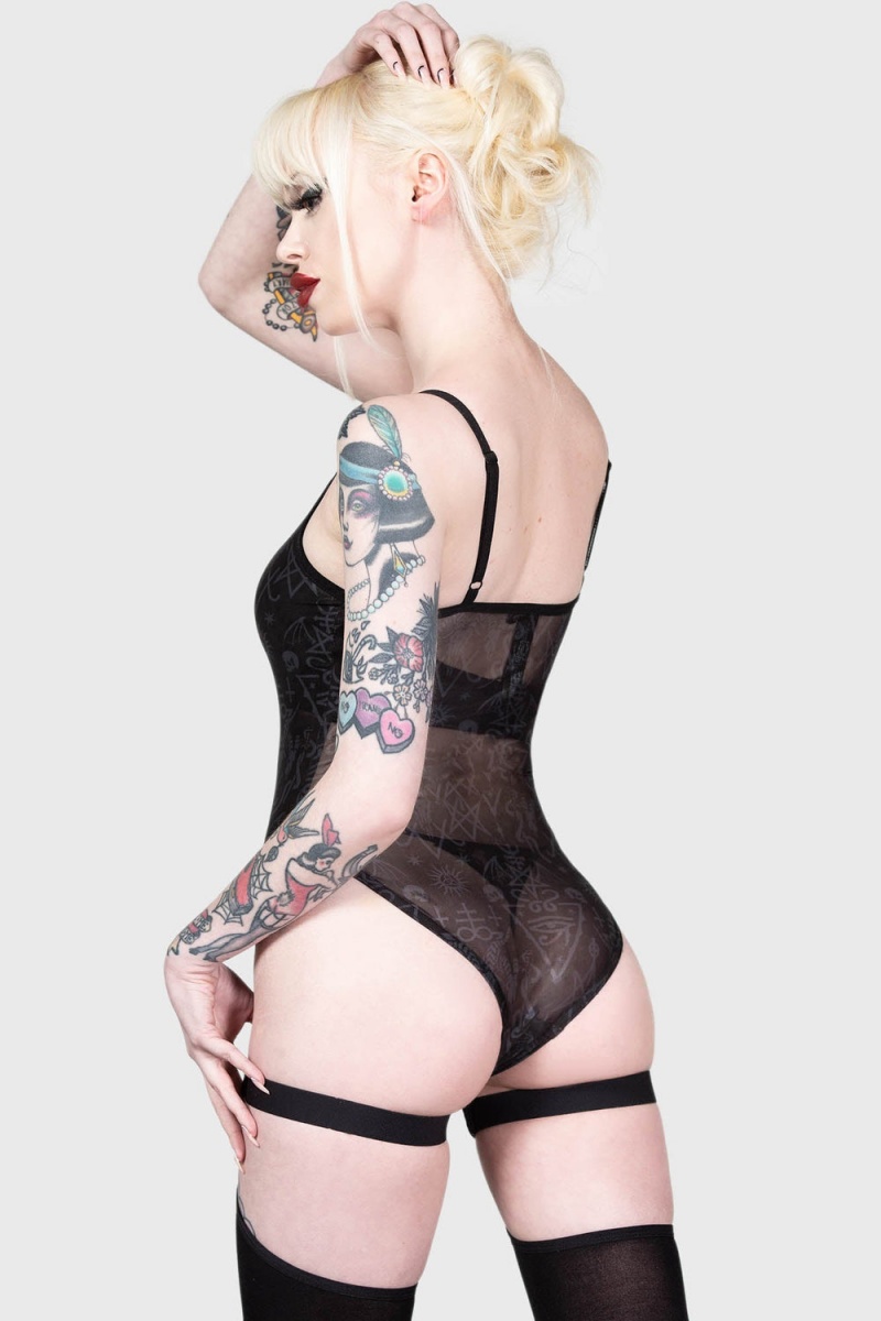 Killstar Your High-Priestess Bodysuit Černé | KFPOXM-013