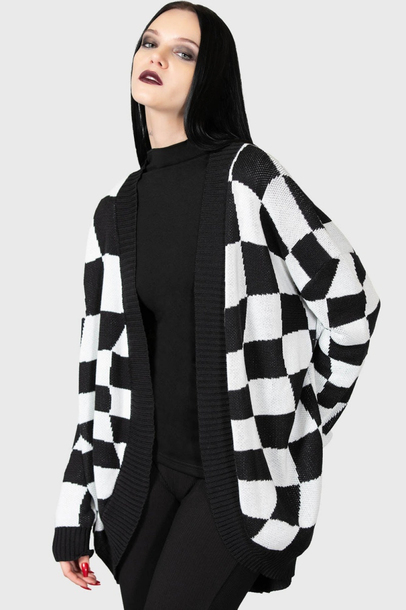 Killstar Your Move Cardigan Šedé | AUKSOH-421