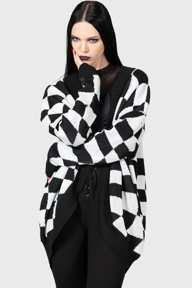 Killstar Your Move Cardigan Šedé | AUKSOH-421