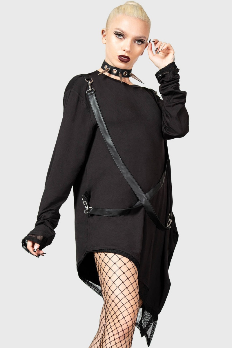 Killstar Zombie Clown Top Černé | BTLZMP-036